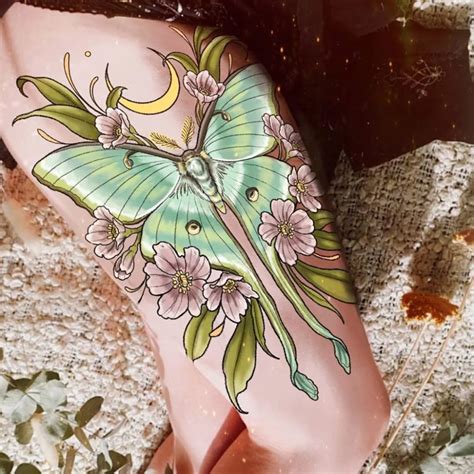 black luna moth tattoo|101 Amazing Luna Moth Tattoo Designs For 2024!